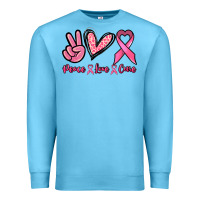 Ocean Blue Peace love cure Premium Sweatshirt - NancyCooperArtShop