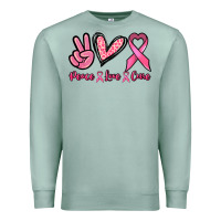 Seafoam Peace love cure Premium Sweatshirt - NancyCooperArtShop
