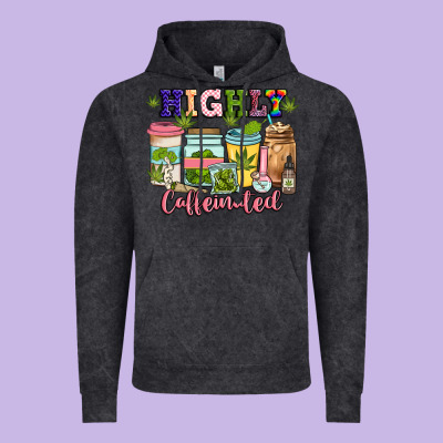 Highly Caffeinated Vintage Hoodie Designed By Jahusdesignshop