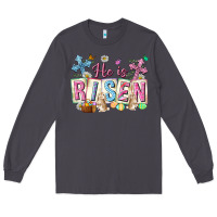 Smoke he is risen easter with flowers Long Sleeve Tee - Neo Western