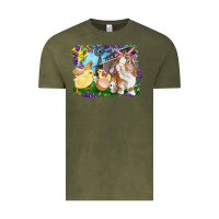 Easter Farm Chicks And Bunny Vintage Tee | Teevron