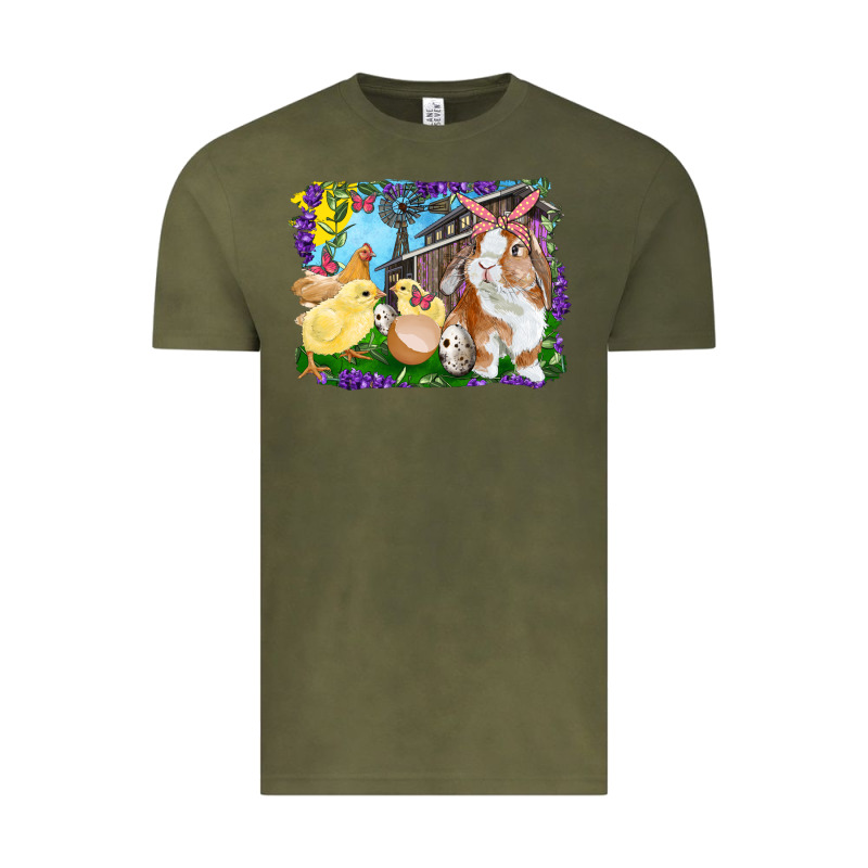 Easter Farm Chicks And Bunny Vintage Tee by RanaPortraitStore | Teevron