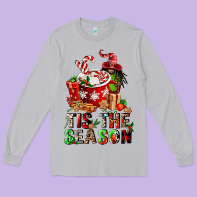 Tis The Season Long Sleeve Tee Designed By Fadigitalartstudio