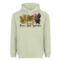 Matcha peace love rooster Heavyweight Hoodie - LillyAllenDesigns