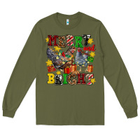 Army Green chicken merry and bright Long Sleeve Tee - AdoDesignShop