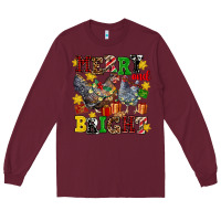 Burgundy chicken merry and bright Long Sleeve Tee - AdoDesignShop