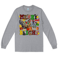 Heather Grey chicken merry and bright Long Sleeve Tee - AdoDesignShop