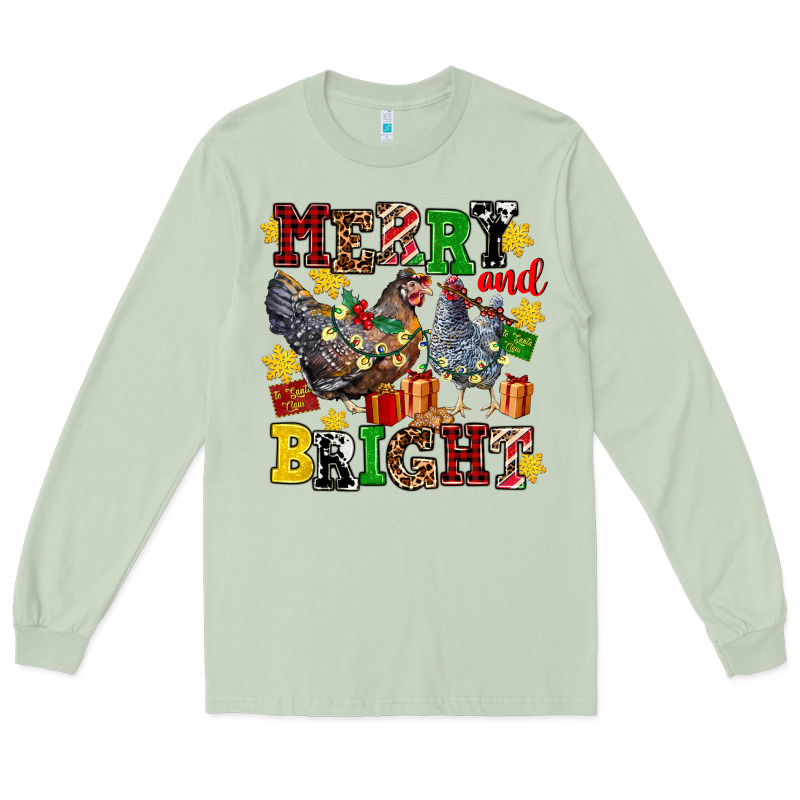Chicken Merry And Bright Long Sleeve Tee by AdoDesignShop | Teevron