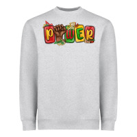 Heather Grey power juneteenth Heavyweight Sweatshirt - MaliasSmallBusiness