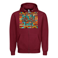 Burgundy only the brave teach Zipper Hoodie - JahusDesignShop