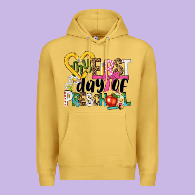 My First Day Of Preschool Premium Hoodie Designed By Nancycooperartshop