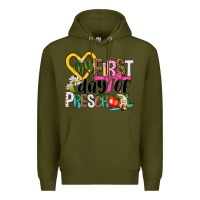 Army Green my first day of preschool Premium Hoodie - NancyCooperArtShop