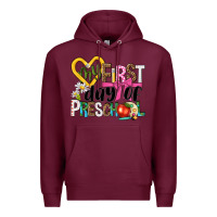 Burgundy my first day of preschool Premium Hoodie - NancyCooperArtShop