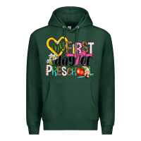 Sports Green my first day of preschool Premium Hoodie - NancyCooperArtShop