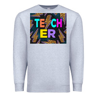 Heather Grey Western Teacher Flash Premium Sweatshirt - LillyAllenDesigns