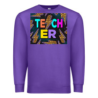 Purple Western Teacher Flash Premium Sweatshirt - LillyAllenDesigns