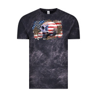 Cloud Black american skull Vintage Tee - Zillion Design Studio