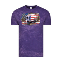 Cloud Purple american skull Vintage Tee - Zillion Design Studio