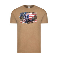 Vintage Coffee american skull Vintage Tee - Zillion Design Studio