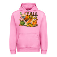 Fuchsia Pink Fall Vibes Fox Urban Hoodie - LillyAllenDesigns