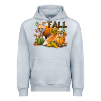 Heather Grey Fall Vibes Fox Urban Hoodie - LillyAllenDesigns