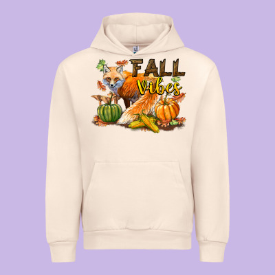 Fall Vibes Fox Urban Hoodie Designed By Lillyallendesigns