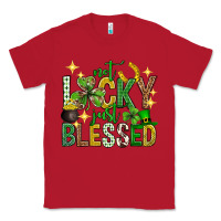 Red Not lucky just blessed st. patricks day Classic Tee - Neo Western