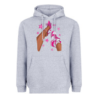 Heather Grey afro sneakers and heels Heavyweight Hoodie - NancyCooperArtShop