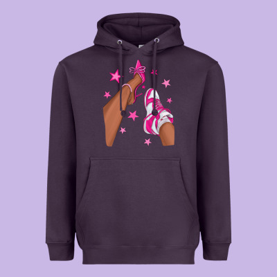 Afro Sneakers And Heels Heavyweight Hoodie Designed By Nancycooperartshop