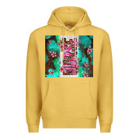 Antique Gold pink floral nurse with flowers Premium Hoodie - AdoDesignShop