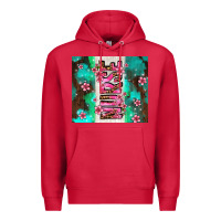Cardinal pink floral nurse with flowers Premium Hoodie - AdoDesignShop