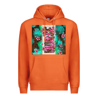 Carrot pink floral nurse with flowers Premium Hoodie - AdoDesignShop