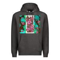 Charcoal Heather pink floral nurse with flowers Premium Hoodie - AdoDesignShop