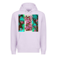 Lilac pink floral nurse with flowers Premium Hoodie - AdoDesignShop