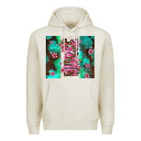 Oatmeal Heather pink floral nurse with flowers Premium Hoodie - AdoDesignShop