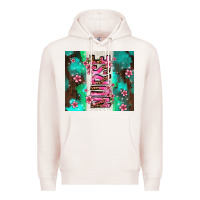 Pale Pink pink floral nurse with flowers Premium Hoodie - AdoDesignShop