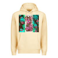 Pina Colada pink floral nurse with flowers Premium Hoodie - AdoDesignShop
