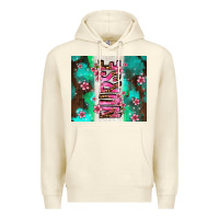 Sandshell pink floral nurse with flowers Premium Hoodie - AdoDesignShop