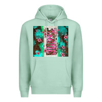 Seafoam pink floral nurse with flowers Premium Hoodie - AdoDesignShop