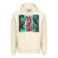 Tofu pink floral nurse with flowers Premium Hoodie - AdoDesignShop