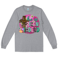 Heather Grey he is risen indeed easter Long Sleeve Tee - Neo Western