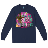 Navy he is risen indeed easter Long Sleeve Tee - Neo Western
