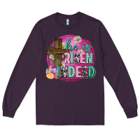 Plum he is risen indeed easter Long Sleeve Tee - Neo Western