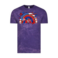 Cloud Purple American rainbow Vintage Tee - Zillion Design Studio