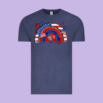 American Rainbow Vintage Tee Designed By Zillion Design Studio