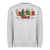Heather Grey teacher claus Heavyweight Sweatshirt - MaliasSmallBusiness
