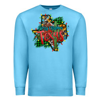 Ocean Blue western desert christmas texas map Premium Sweatshirt - Jasminsmagicworld