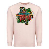 Pale Pink western desert christmas texas map Premium Sweatshirt - Jasminsmagicworld