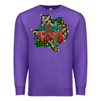 Purple western desert christmas texas map Premium Sweatshirt - Jasminsmagicworld