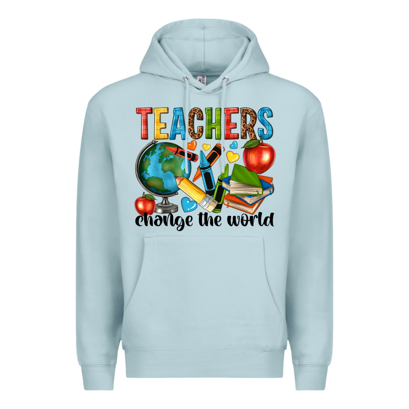 Teachers Change The World Premium Hoodie by NancyCooperArtShop | Teevron
